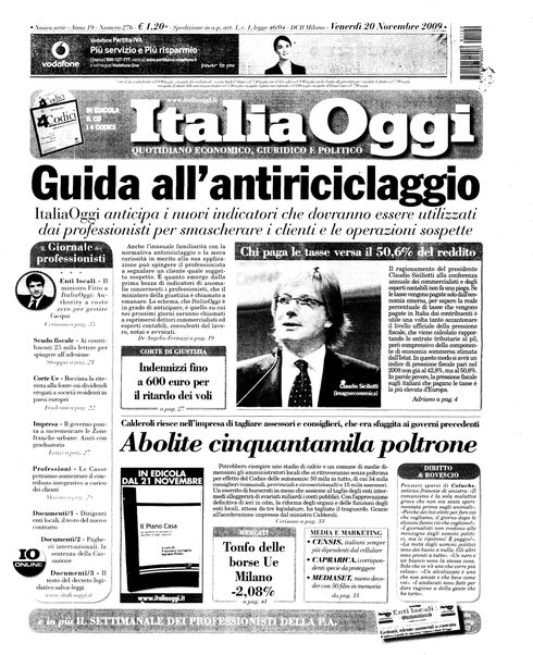 Italia oggi : quotidiano di economia finanza e politica